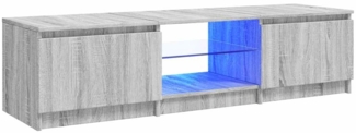 vidaXL TV-Schrank mit LED-Leuchten Grau Sonoma 140x40x36 cm 822682