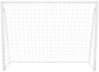 Monster Shop Fußballtor mit Tragetasche und Torwand, PVC Rahmen weiß, 240x180 cm