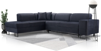 AX LIVING Sofa blau Dianante Sofa L Form mit Schlaffunktion 285 cm L