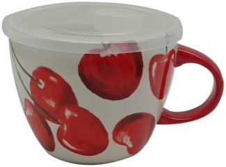 Neuetischkultur Suppenteller Suppentasse 0,5 Liter mit Deckel Cherry, (1 St), inkl. Mikrowellendeckel mit Ventil