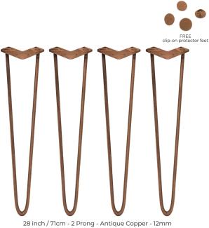 4 x Hairpin Tischbeine 71cm 2 Streben