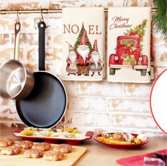 FOUORTUNATE-BEE Geschirrtuch Weihnachtsdeko Weihnachten Deko Geschirrtücher Christmas Tischdeko, (Küchentücher Geschirrhandtücher Küchen Zubehör Geschirrtuch Trockentücher Wohnen Weihnachts Weihnachtstisch Weihnachtsbaum)