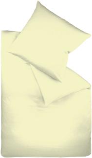 Fleuresse Mako-Satin-Bettwäsche colours, Farbe lindgrün 7042 Größe 135 x 200 cm + 80 x 80 cm Kissenbezug