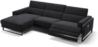 Sofanella Ecksofa MILO Eckcouch Wohnlandschaft Stoffsofa in Schwarz