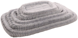 Flamingo Tierkissen Hundekissen Stella rechteckig flach grau/weiß