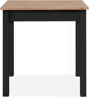 Finori Capri 81B Esstisch, Dekor Artisan Oak / schwarz | Maße ca. (B/H/T): 90 x 76 x 67 cm