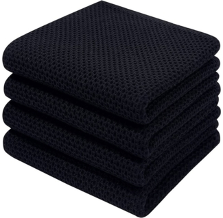 STILVORA Geschirrtuch 6-teiliges Küchentuch Set Mit Schlaufe 100% Baumwolle Geschirrtuch Set, (Handtücher 4er 34x73 cm oder 6er Set 34x34 cm, 4-tlg, Reinigungszubehör Reinigungstuch), 100 % Baumwolle Dick Weich saugstark langlebig