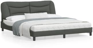 vidaXL Bettgestell ohne Matratze "Hvar" Dunkelgrau 180x200 cm Stoff 3207787