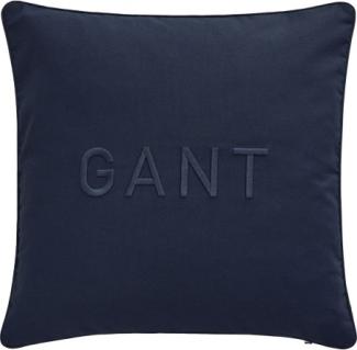 Gant Home Kissenhülle Baumwolle Gant Logo Evening Blue (50x50 cm) 853102401-433-50x50