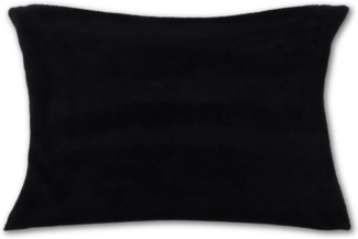 Kissenhülle Kuschel 30 x 50, Auswahl: schwarz - jet black mit Füllung