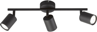 Fischer & Honsel 21130 LED Deckenleuchte Vano 3-flammig Schwarz GU10