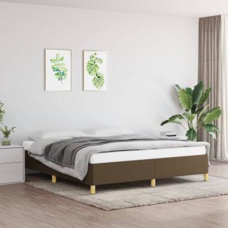 Boxspringbett Dunkelbraun 160x200 cm Stoff [3120972]