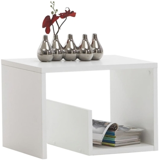 Couchtisch, weiß, 2-in-1, 59,1×35,8×37,8 cm