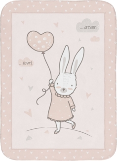 Kikkaboo Babydecke Super Soft 110x140 cm kuschelige Babydecke aus Fleece rosa