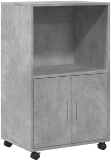 vidaXL Rollschrank Betongrau 55x40x91 cm Holzwerkstoff 853185