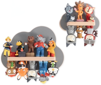 Boarti Tonie Regal 2er-Set Sammel-Wolken grau