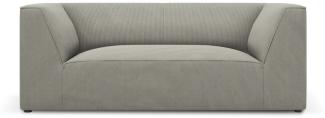 Micadoni 2-Sitzer Sofa Ruby | Bezug Light Grey | Beinfarbe Black Plastic