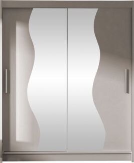 Kleiderschrank Westa S, ohne Beleuchtung, Farbe: Cashmere / Spiegel