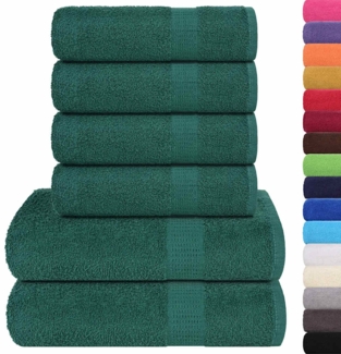 vidaXL 6-tlg. Handtuch-Set Apfelgrün 360 g/m² 100% Baumwolle 137093