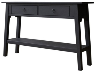 Tikamoon Konsolentisch Massive Kiefernholzkonsole Thaki Black 130