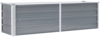 vidaXL Garten-Hochbeet Verzinkter Stahl 160x40x45 cm Grau 44850
