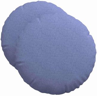 vidaXL Sitzkissen 2 pcs Jeans blau Ø50 x 19 cm Stoff 42014171
