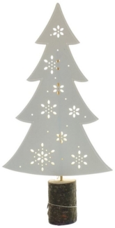 Coen Bakker Deco BV LED Dekolicht LED Dekolicht Papier Baum weiß mit 10 LEDs warmweiß H 52 cm