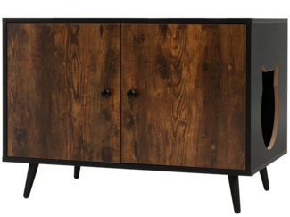 COSTWAY Tierhaus Katzenschrank, Katzenhaus, 2 in 1 Beistelltisch