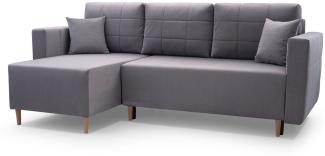 MOEBLO Ecksofa Santos, mit Schlaffunktion mit Bettkasten Eckcouch Wohnlandschaft Sofa mit Ottomane Eckgarnitur Polsterecke, (BxTxH):235x140x97cm, mit Relaxfunktion