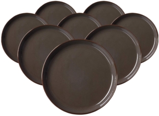 Ritzenhoff & Breker Visby Dessert-Teller ø 20,5 cm 8er Set dunkelgrau