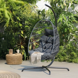 HOME DELUXE Hängesessel LOMA – 1 Sitzer Schwarz