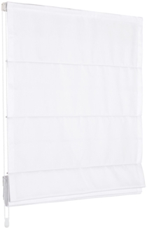 Raffrollo Faltrollo 80x240 cm Weiss Jalousie Premium