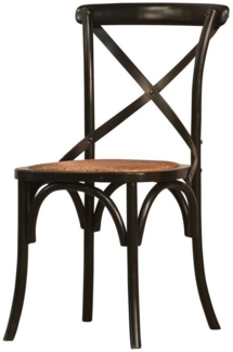 Kai Wiechmann 4-Fußstuhl Stuhl im Thonet-Stil Esszimmerstuhl Wiener Melange, Designklassiker, ohne Armlehnen, Wiener Geflecht, robust & bequem