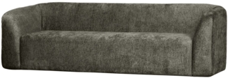 Sofa Sloping 3-Sitzer aus Struktursamt, Frost