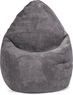 Magma Heimtex Sitzsack BeanBag SHARA XL, Cord Anthrazit, 110 x 70 x 70 cm
