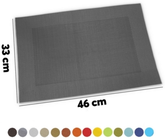 matches21 HOME & HOBBY Platzset Tischsets BORDA 8er Set Gelb als Tischuntersetzer, (8-St), Abwaschbare Platzsets als Tischunterlagen für Ess-Tisch Tisch-Deko