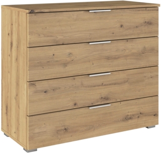 rauch Schubkastenkommode Sideboard Schubladenkommode AGORDO mit Dekor- oder Hochglanzfront (in zwei Griff-Farben, Breite 80 cm), vier große und geräumige Schubladen mit viel Stauraum MADE IN GERMANY