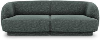 Micadoni 2-Sitzer Sofa Miley | Bezug Petrol | Beinfarbe Black Plastic
