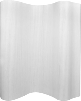 vidaXL Raumteiler Bambus Weiß 250×165 cm 241670