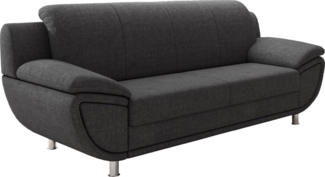 TRENDMANUFAKTUR 3-Sitzer Rondo II zeitlos und bequem, wahlweise mit komfortablem Federkern, mit extra breiten Armlehnen