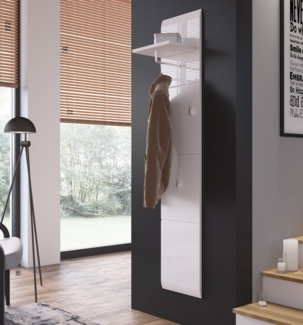 Garderobenpaneel Mestre / Merano, Holzwerkstoff, Weiß, 30 x 152 x 23 cm