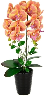 Kunstblume Orchidee, I.GE.A, Höhe 58 cm, Im Topf Phalaenopsis Orchidee Phalaenopsis mit Übertopf Hochzeit