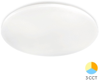 LED Deckenleuchte, Deckenlicht Rund 24W mit Sternenhimmel-Effekt, 3IN1 Farbtemperatur, 2450 Lumen