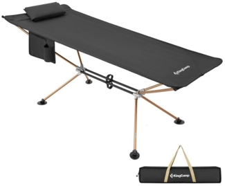 KingCamp Feldbett Alu Feld Bett Hängematte XL Ständer Klappbett Camping Liege Breit 120 kg