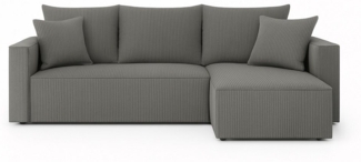 NEXT COLLECTION Ecksofa VELO, Schlaffunktion, weicher und angenehmer Stoff zum Anfassen, Bettzeugkasten, lose Rückenkissen