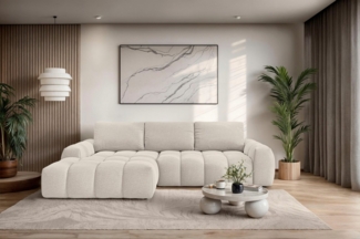 OTTO home Ecksofa AZITA klein optionale Schlafsofa mit Bettkasten, B/T/H: 270/166,5/84cm, L-Form mit Wellenunterfederung, Bubble-Optik