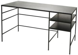 Casa Padrino Luxus Schreibtisch Schwarz 140 x 60 x H. 76 cm - Moderner Bürotisch - Computertisch - Büromöbel