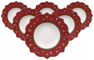Villeroy & Boch Toy's Delight Suppenteller ø 26,4 cm rot 6er Set - DS