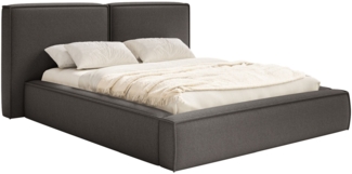 Selsey 'Tilves' Polsterbett 160x200 mit Bettkasten, Lattenrost, Chenille, graphitgrau