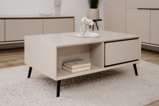 möbelvita Couchtisch Aurora 55A Couchtisch, sand / schwarz